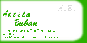 attila buban business card